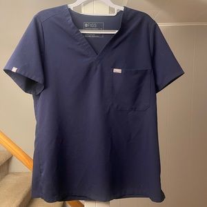 FIGS Navy Blue Scrub Top